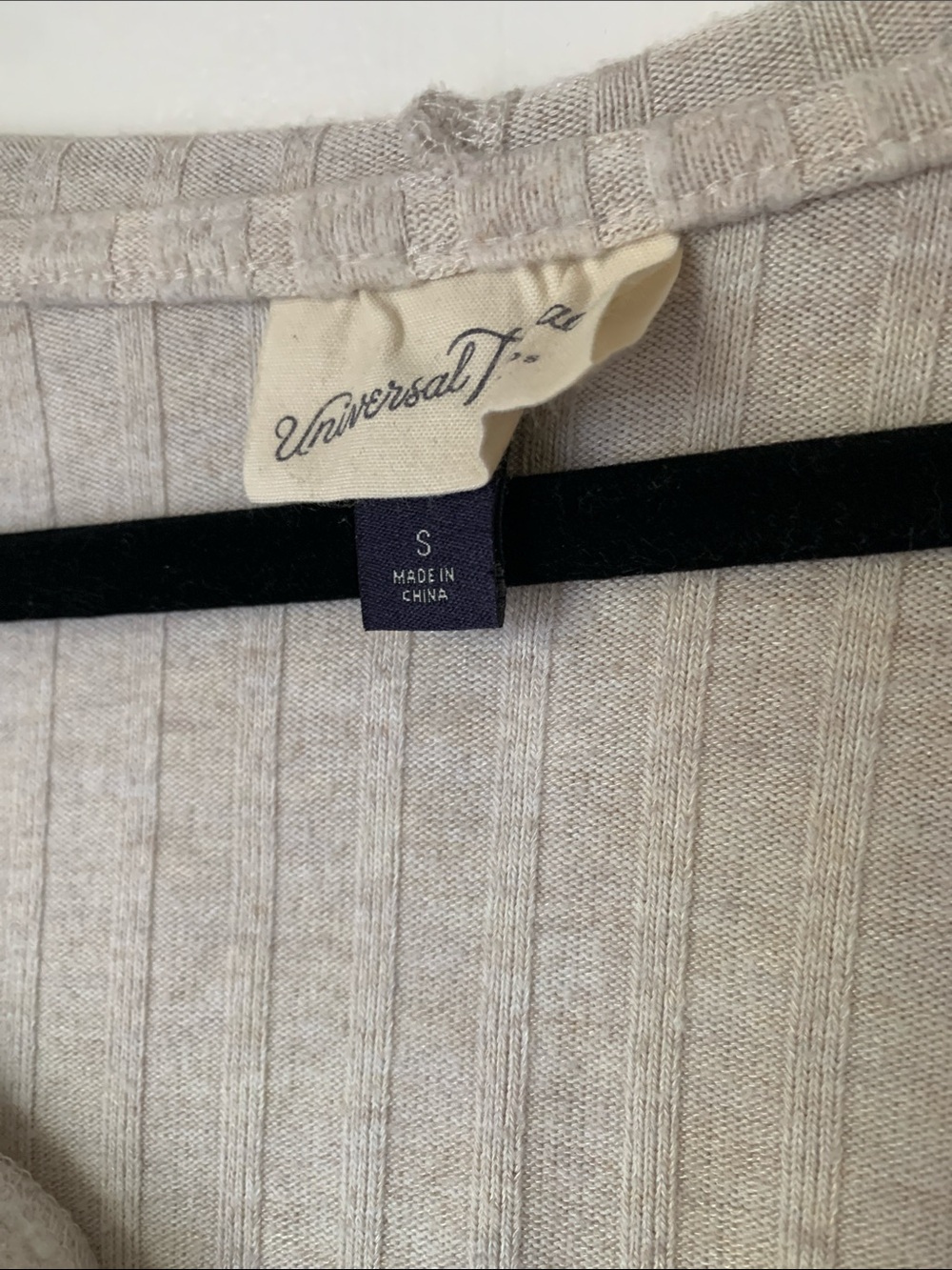 Universal Thread Beige Ribbed Cropped Hoodie - Picture 2 of 5